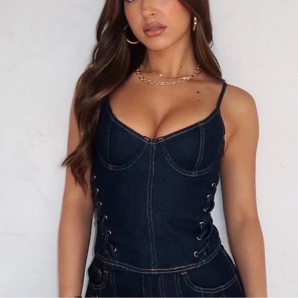 White fox denim two piece set - never worn - Picture 2 of 3